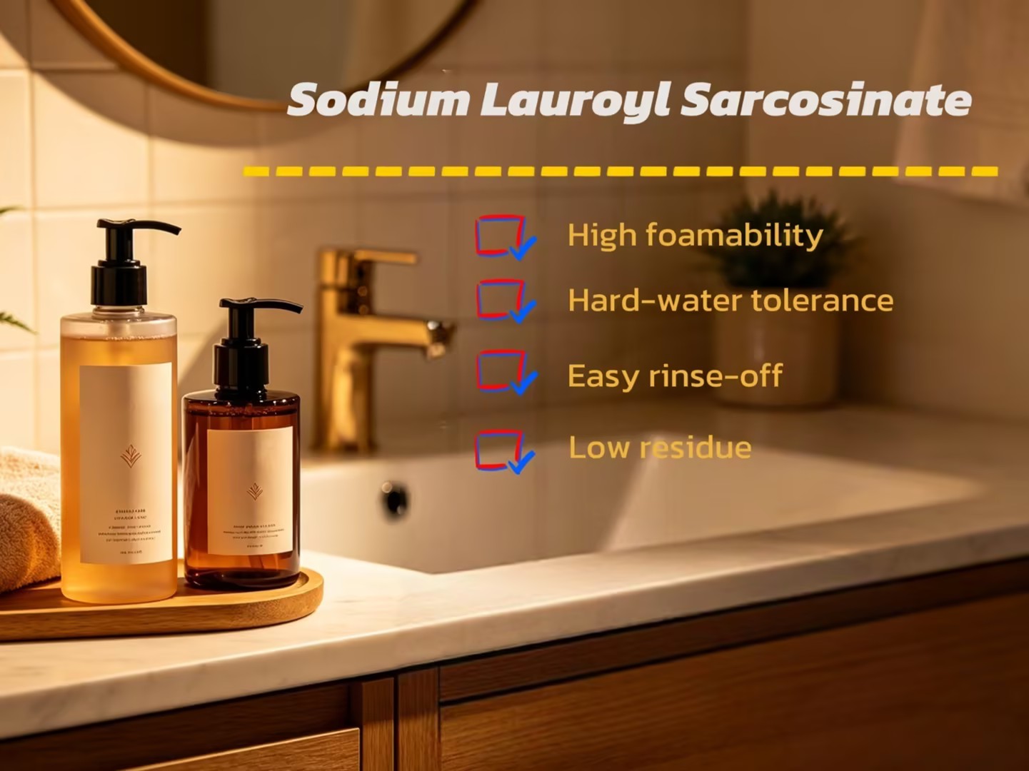 Đánh giá chất hoạt động bề mặt nhẹ: Natri Lauroyl Sarcosinate so với các chất làm sạch khác