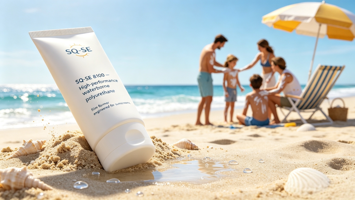 SQ-SE 8100 – Chất chống di chuyển kem chống nắng | Tăng cường SPF, Ngăn ngừa làm trắng da, Tăng cường khả năng chống mài mòn